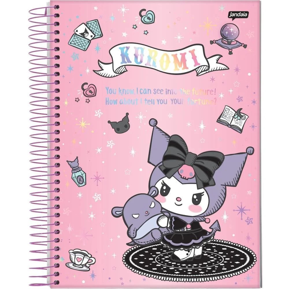 Caderno 01X1 Capa Dura Kuromi 80 Fls Jandaia (Pct.c/04) - imagem 7