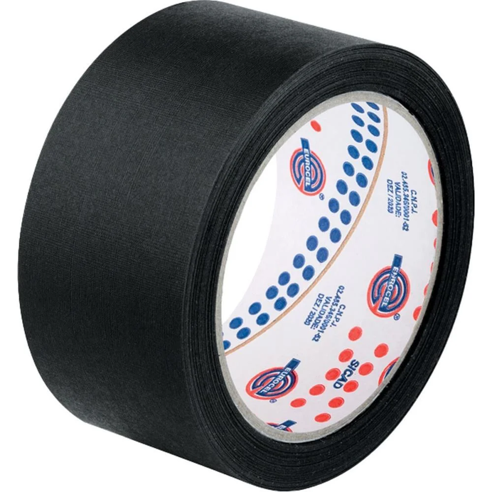 Fita Crepe 48Mmx50M Preta Eurocel (Pct.c/02) - imagem 3
