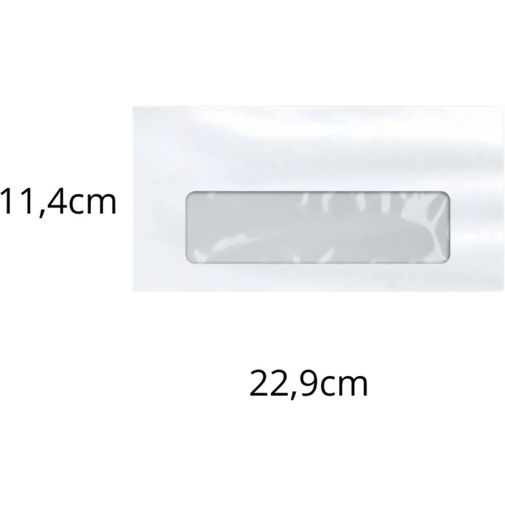 Envelope Oficio 114X229 75G. Branco Com Janela Scrity (Cx.c/1000) - imagem 2