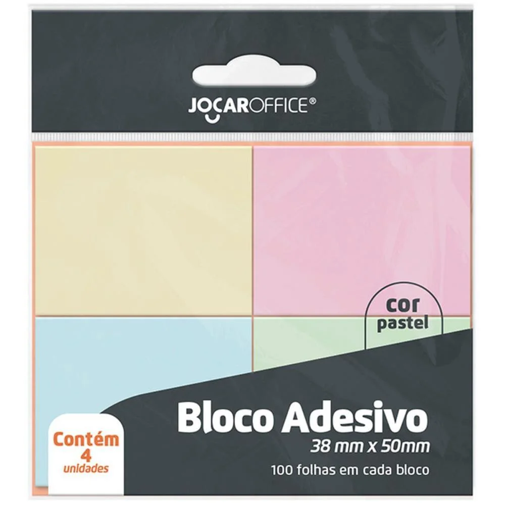 Bloco De Recado Autoadesivo 4 Cores Pastel 38X50Mm 100Fls. Leonora (Bl.c/04) - imagem 2