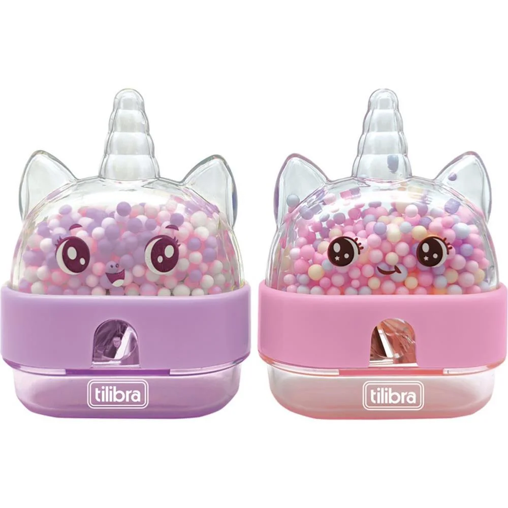 Apontador Com Deposito Decor. Unicornio 1 Furo 2Mod. Tilibra C/ 12 Unidades - imagem 3