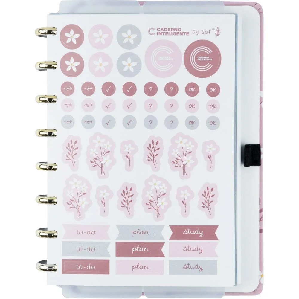 Caderno Inteligente A5 Pink Blossom By Sof 80Fls Caderno Inteligente - imagem 3