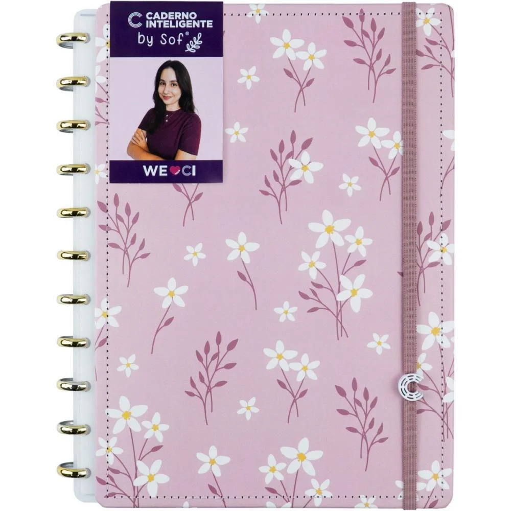 Caderno Inteligente Grande Pink Blossom By Sof 80Fls Caderno Inteligente - imagem 8