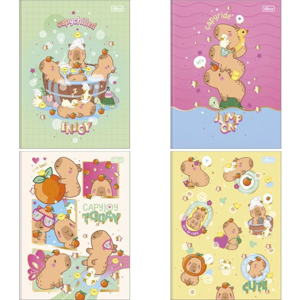 Caderno Brochurao Capa Dura Capivara Capyclub 80Fls Tilibra (Pct.c/05) - imagem 2