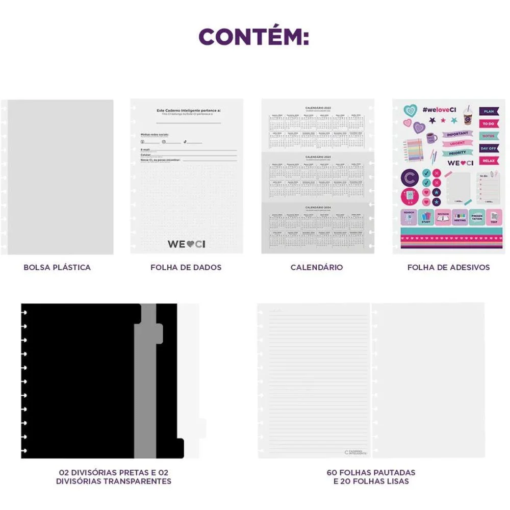 Caderno Inteligente Grande Cappuccino 80Fls 215X280Mm Caderno Inteligente - imagem 4