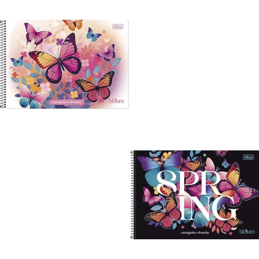 Caderno Desenho Univ Capa Dura Bloom 80Fls. Espiral Tilibra (Pct.c/04) - imagem 4