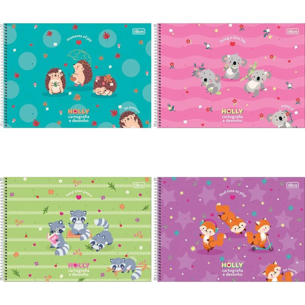 Caderno Desenho Univ Capa Dura Holly 80Fls. Espiral Tilibra (Pct.c/04) - imagem 2
