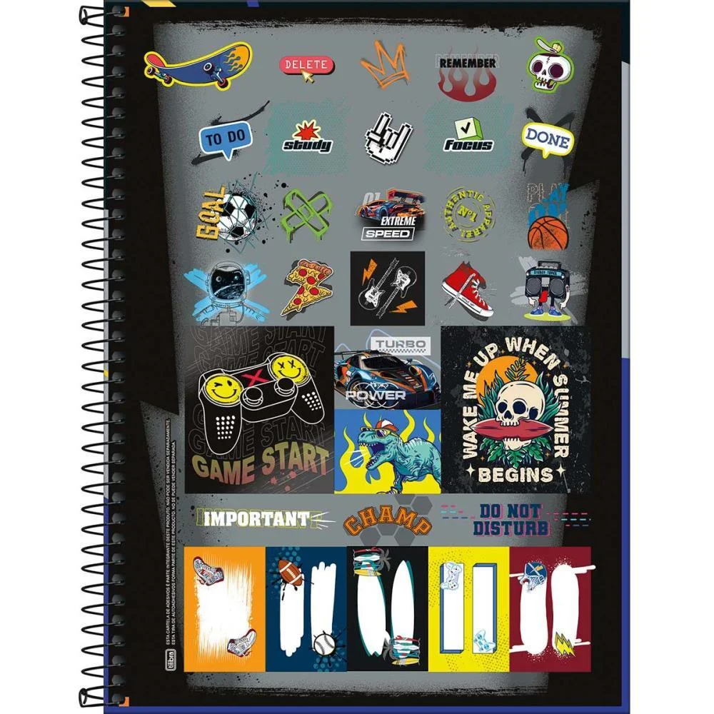 Caderno 01X1 Capa Dura Flip+ 96 Folhas Masculino Tilibra (Pct.c/04) - imagem 4