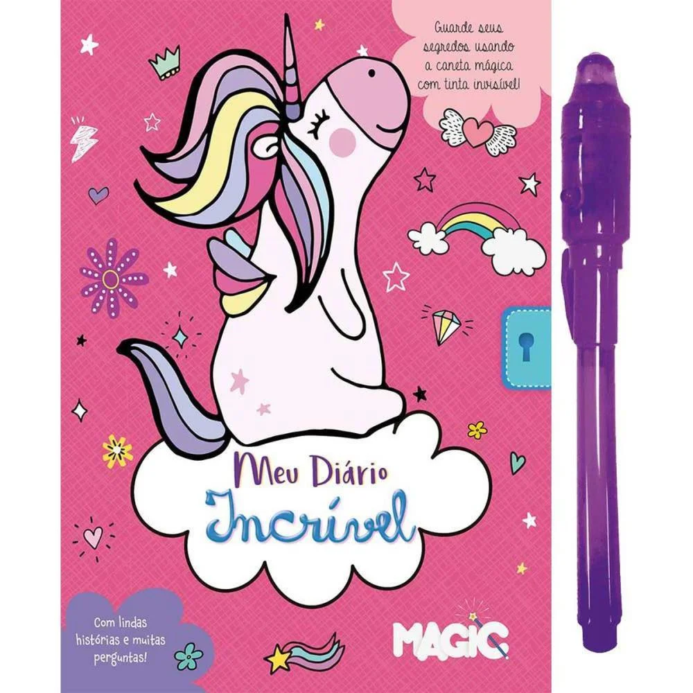 Diario Unicornios Pequeno 12X15Cm 48P Magic Kids - imagem 2