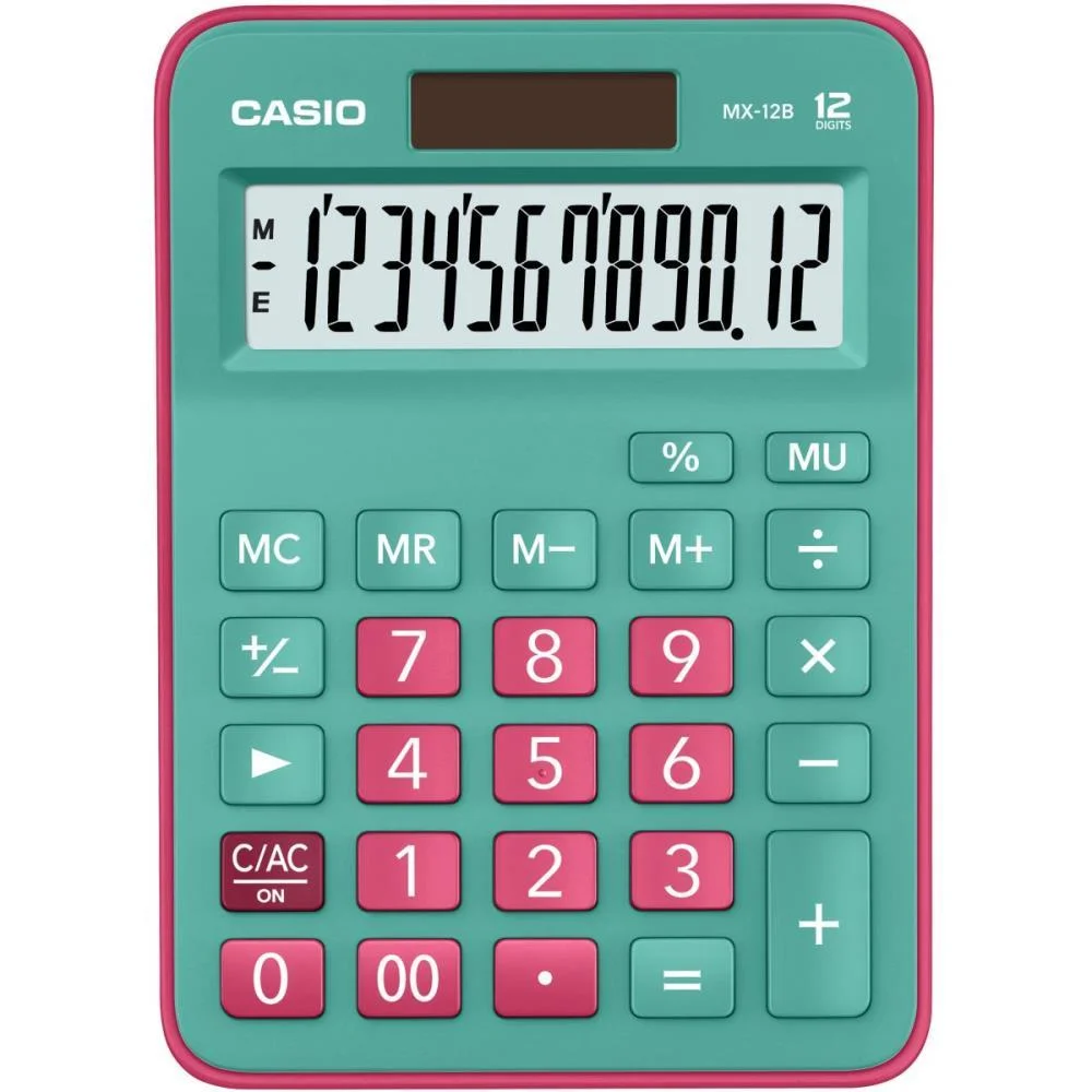 Calculadora De Mesa 12 Dig.turquesa/Pk Solar/Bater Casio - imagem 3