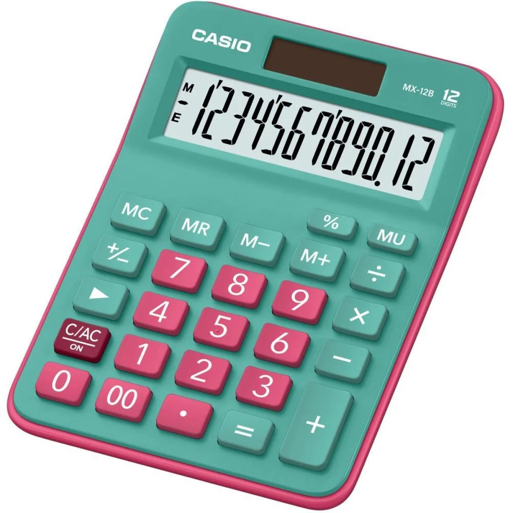 Calculadora De Mesa 12 Dig.turquesa/Pk Solar/Bater Casio - imagem 4