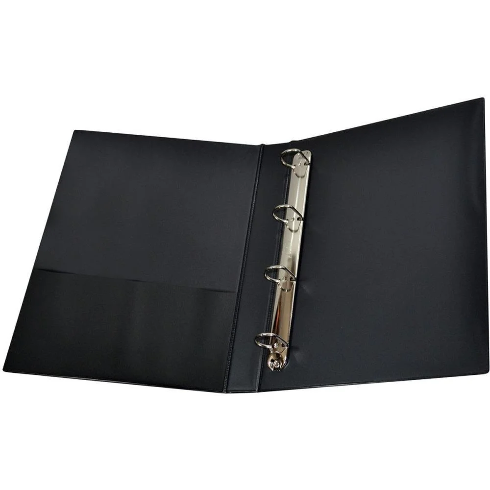Fichario De Pvc 4 Argolas 40Mm Preto Acp - imagem 3