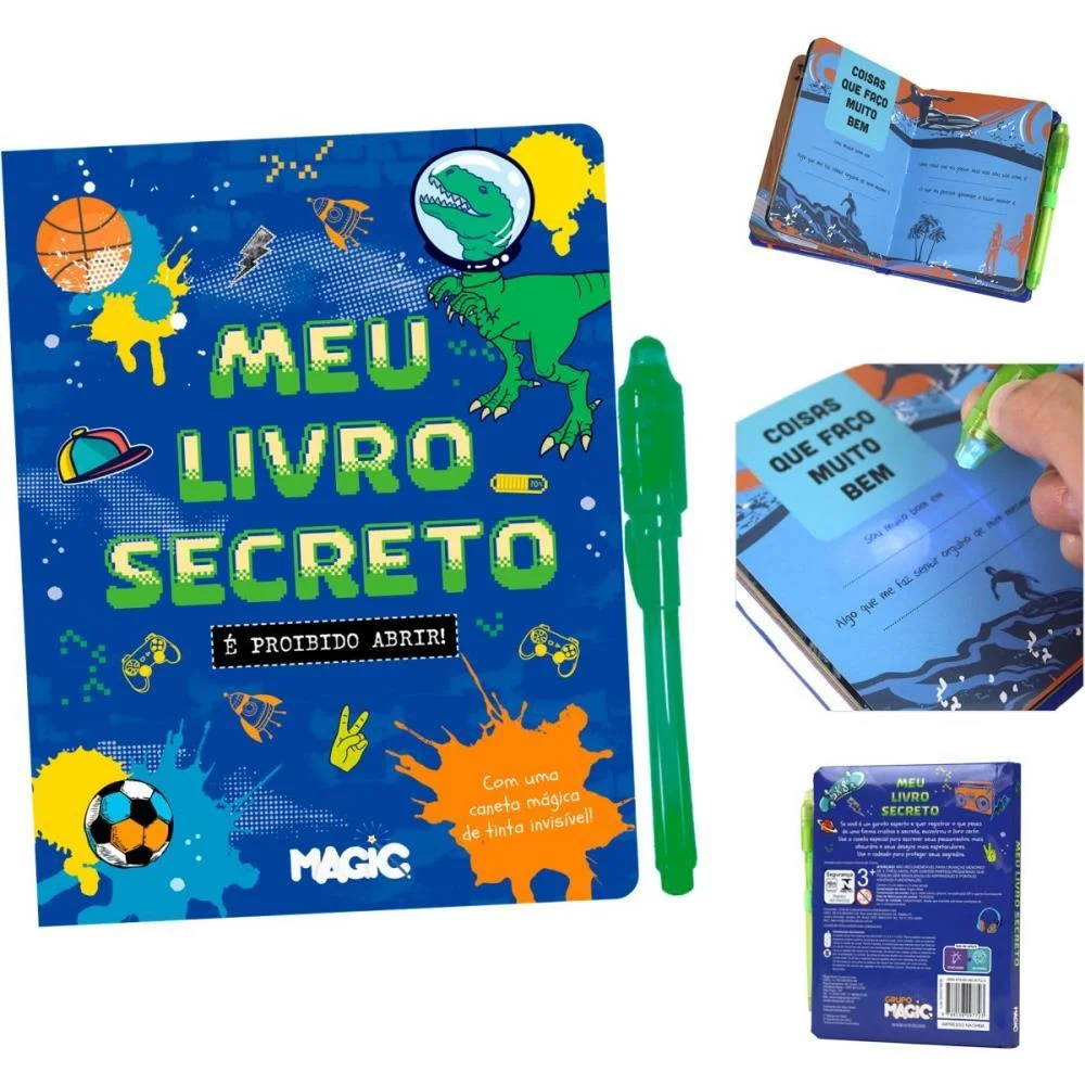 Diario Meu Livro Secreto 12X15Cm 48Pg Magic Kids - imagem 3