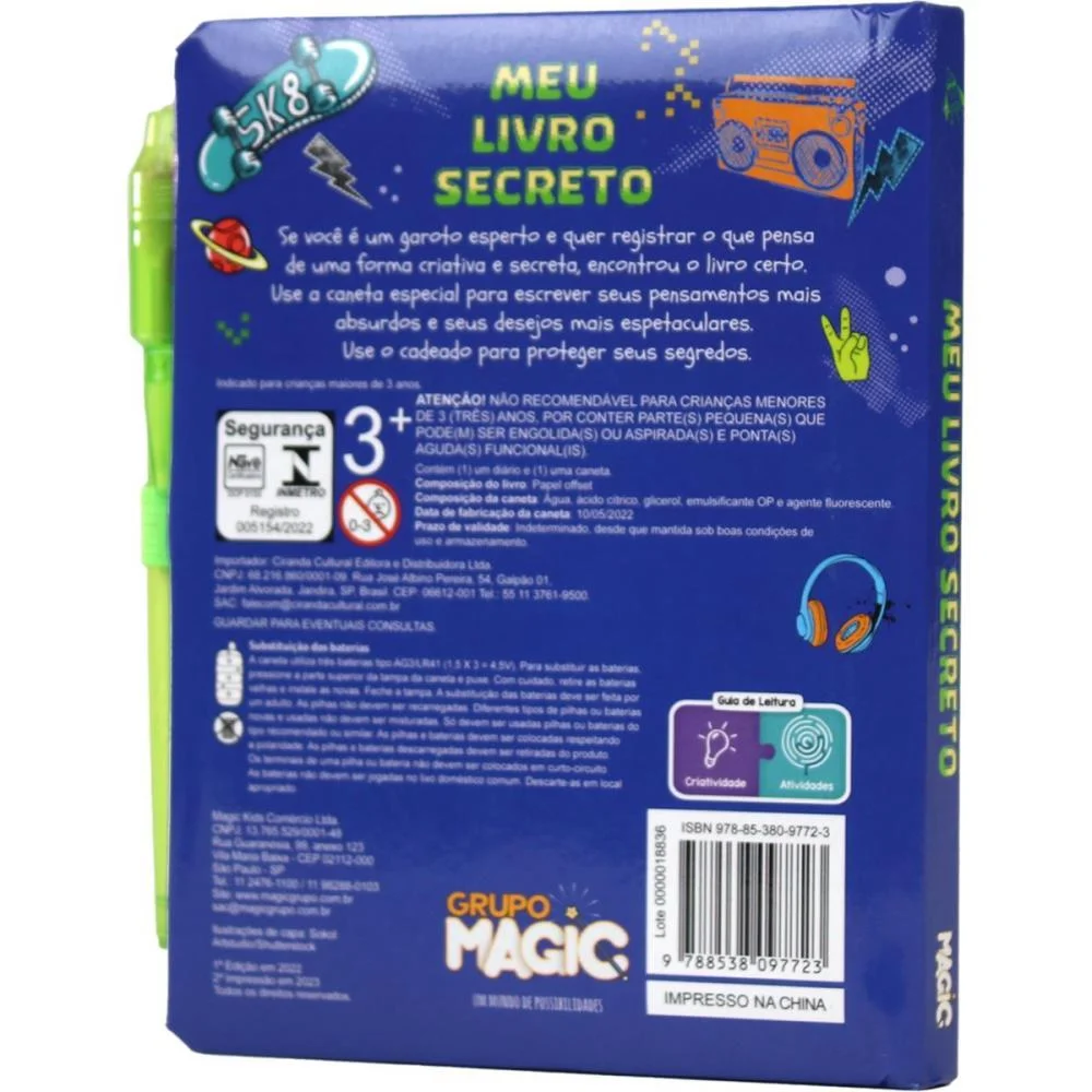 Diario Meu Livro Secreto 12X15Cm 48Pg Magic Kids - imagem 4