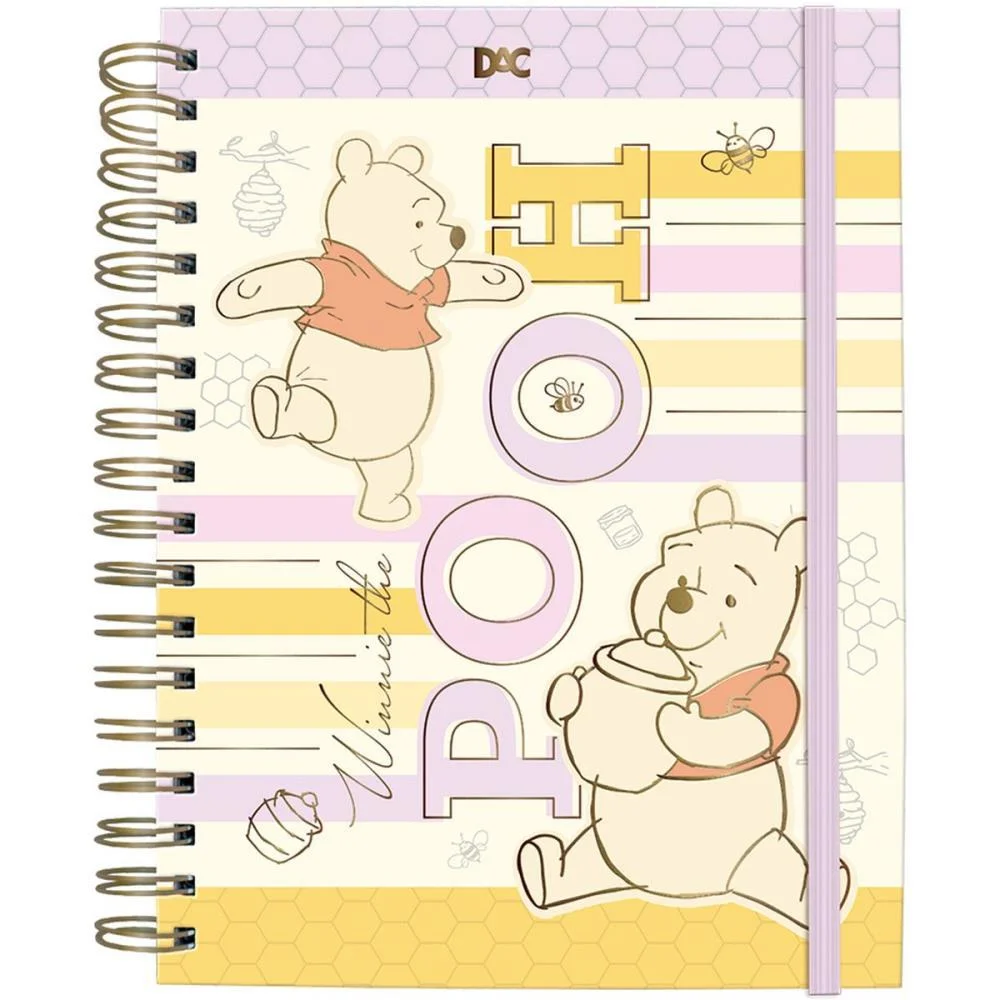 Caderno 01X1 Cp.dura Colegial Pooh Smart C/Elastico 80F Dac - imagem 2