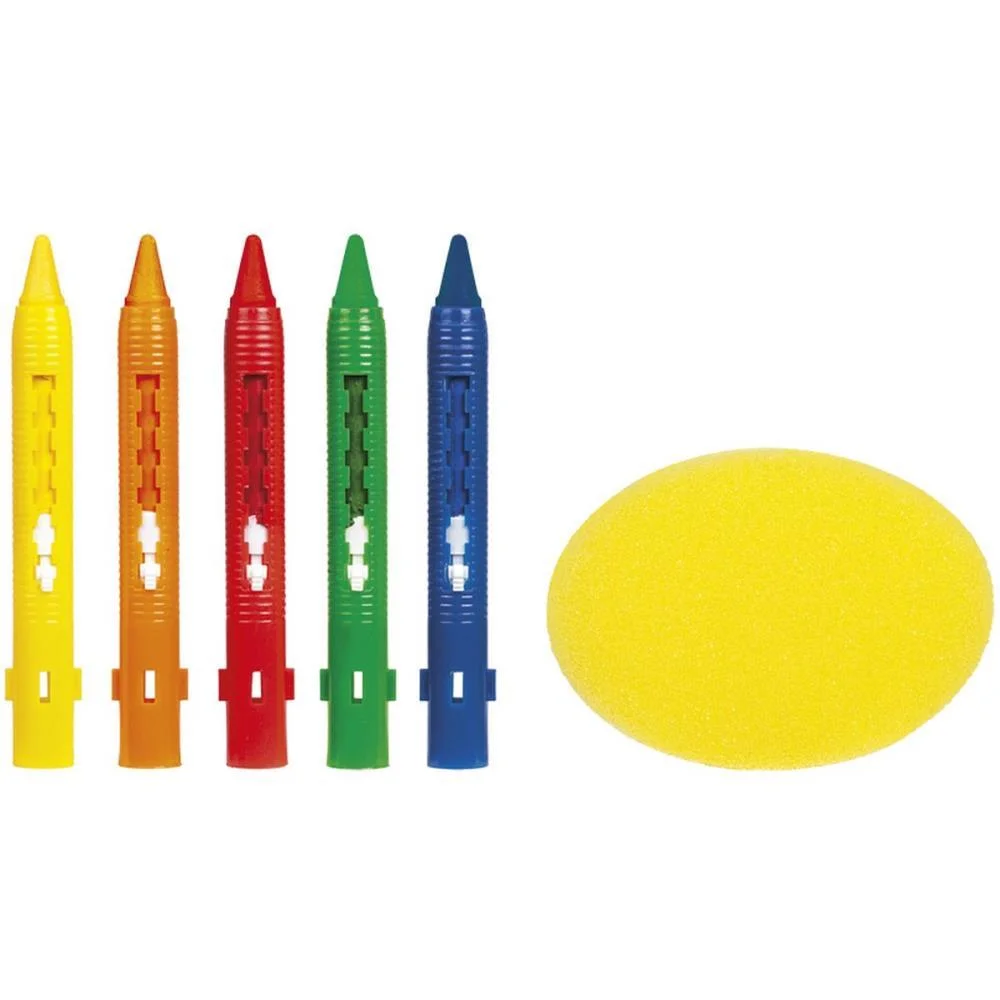 Giz De Cera Jumbo Tris Toy P/Banho Apag.c/Esponj Summit (Blister) - imagem 4