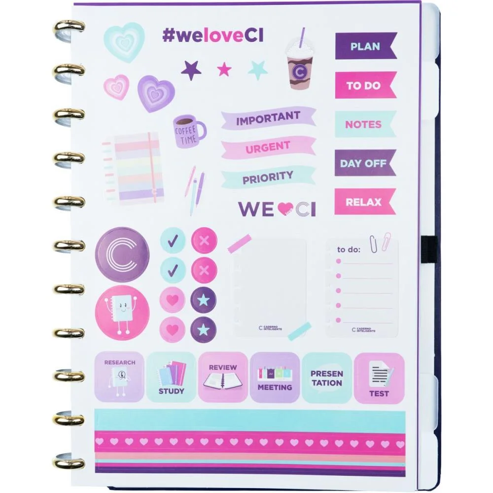 Caderno Inteligente Grande Intense Blue 80Fls 215X280Mm Caderno Inteligente - imagem 4