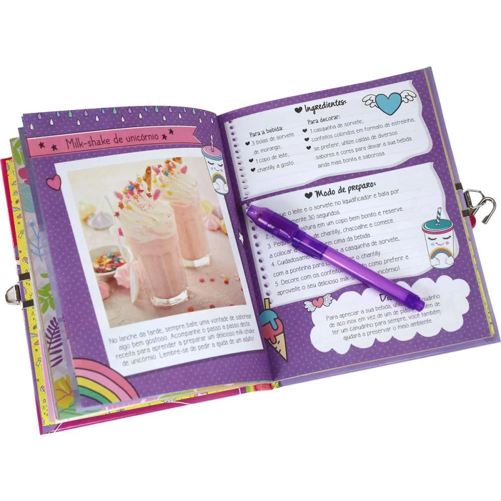 Diario Magico Unicornio C/Cadeado Gd Magic Kids - imagem 5