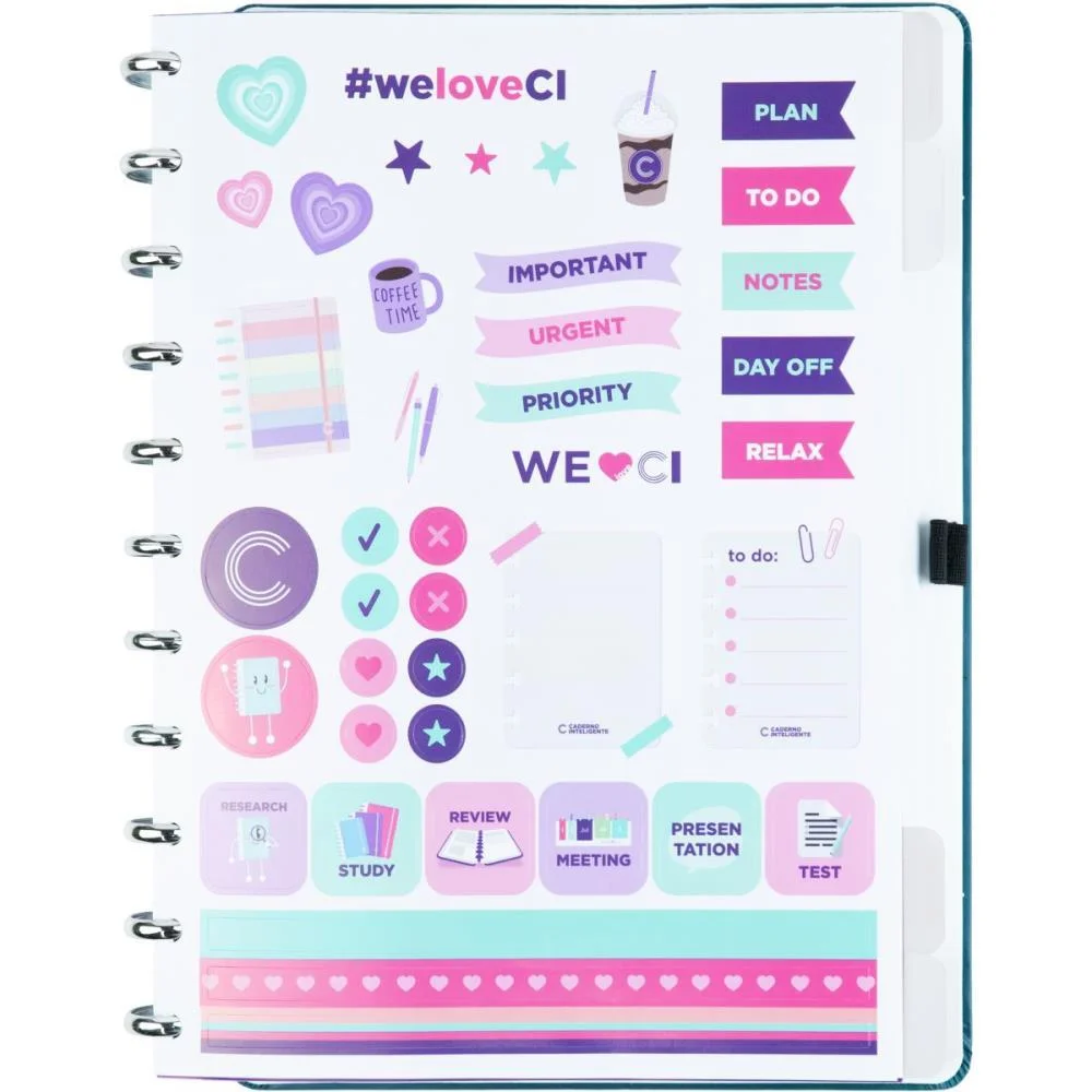 Caderno Inteligente Grande Intense Green 80Fls 215X280Mm Caderno Inteligente - imagem 4