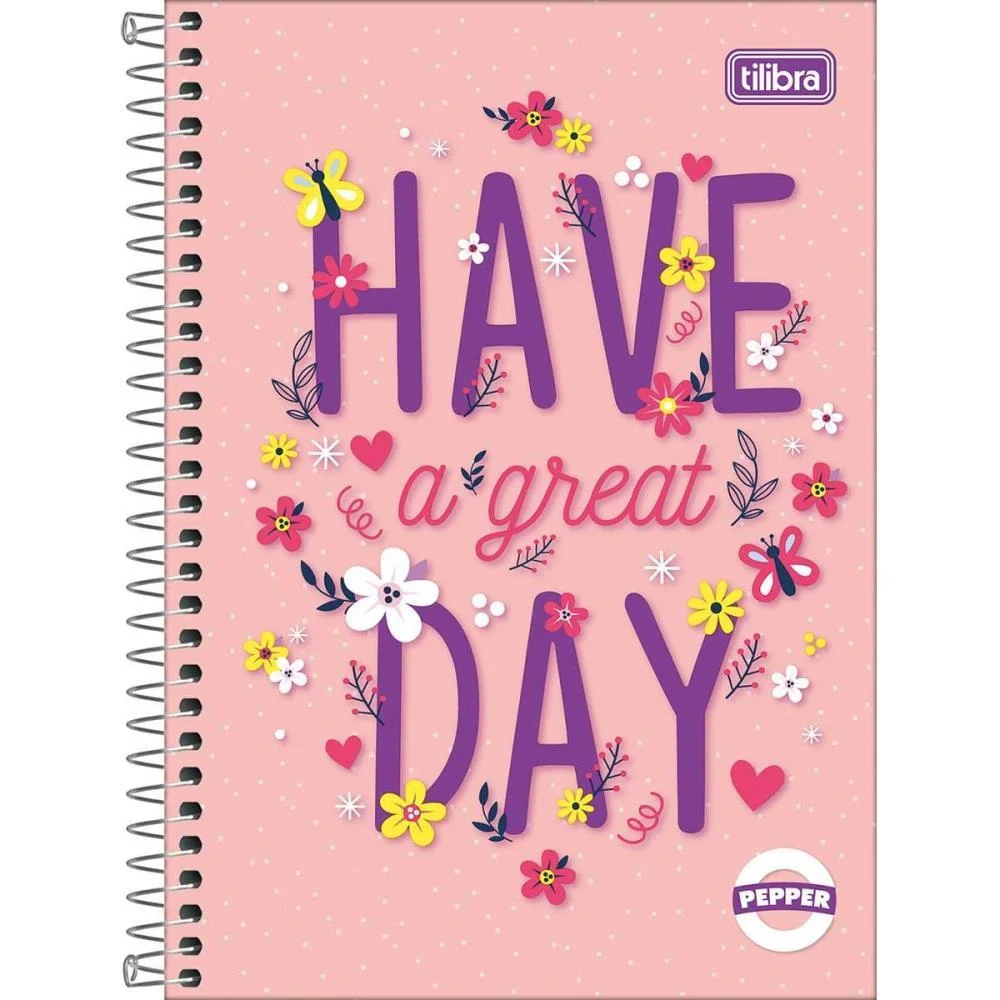 Caderno Espiral Pequeno Capa Dura Pepper 80Fls Feminino Tilibra (Pct.c/04) - imagem 4