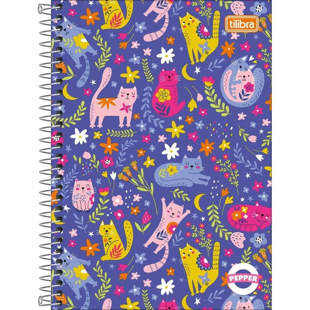 Caderno Espiral Pequeno Capa Dura Pepper 80Fls Feminino Tilibra (Pct.c/04) - imagem 5
