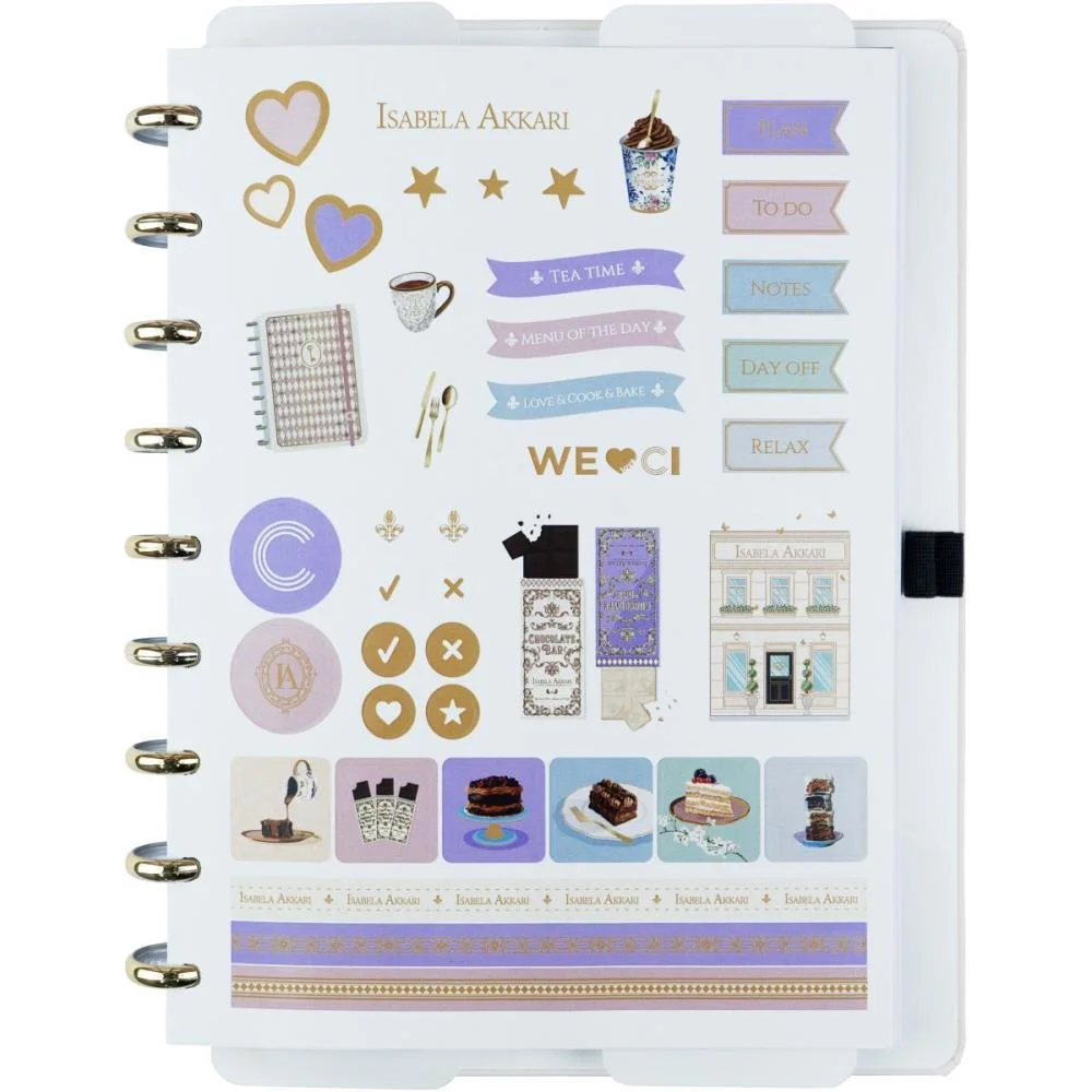 Caderno Inteligente Medio Isa Akkari Rose Key 80Fls Caderno Inteligente - imagem 3
