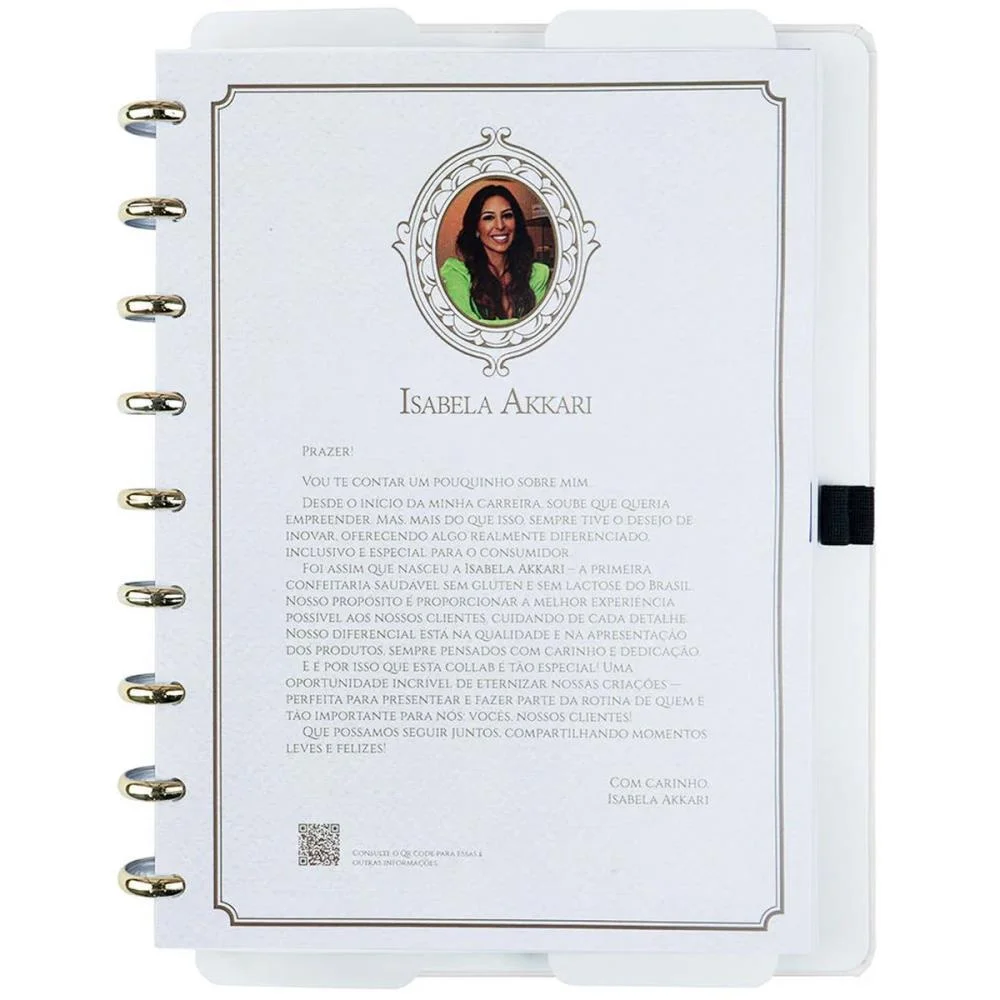 Caderno Inteligente Medio Isa Akkari Rose Key 80Fls Caderno Inteligente - imagem 5