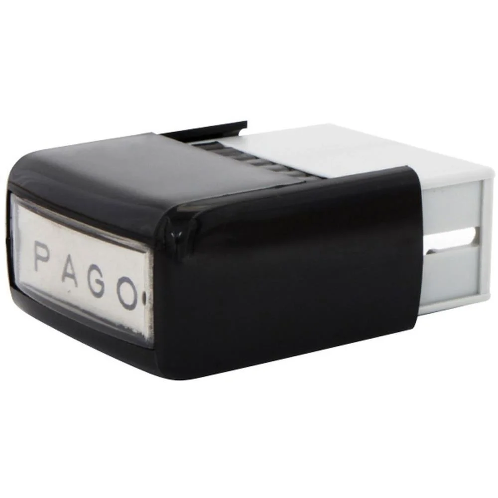 Carimbo Autoentintado Pago Padrao Autom.38X14Mm Pt Carbrink - imagem 3