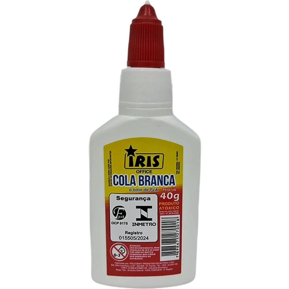 Cola Escolar Iris Branca 40G. Iris (Pct.c/06) - imagem 2