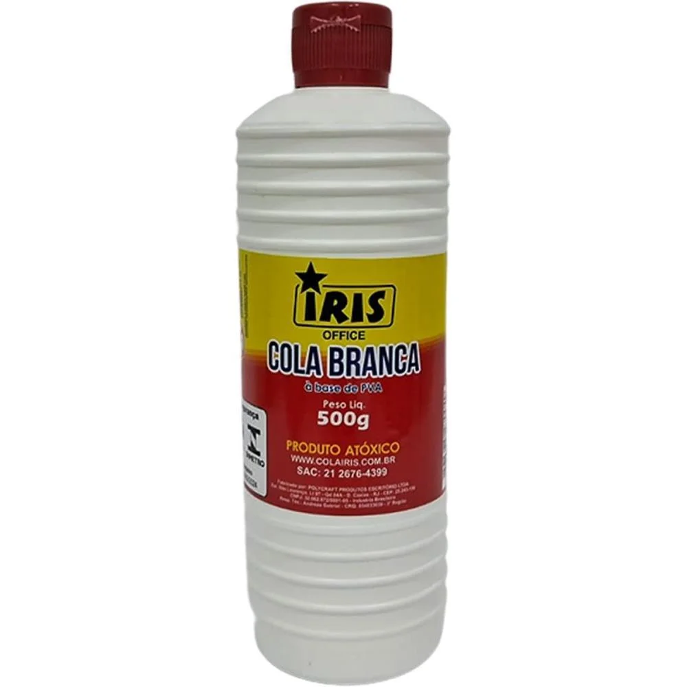 Cola Escolar Iris Branca 500G. Iris (Cx.c/12) - imagem 3