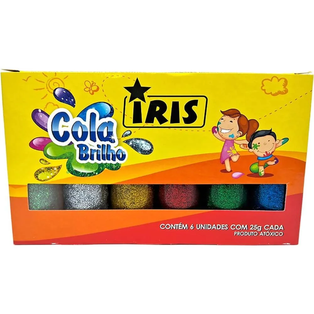 Cola Com Glitter Iris 6 Cores Iris (Estojo) - imagem 3