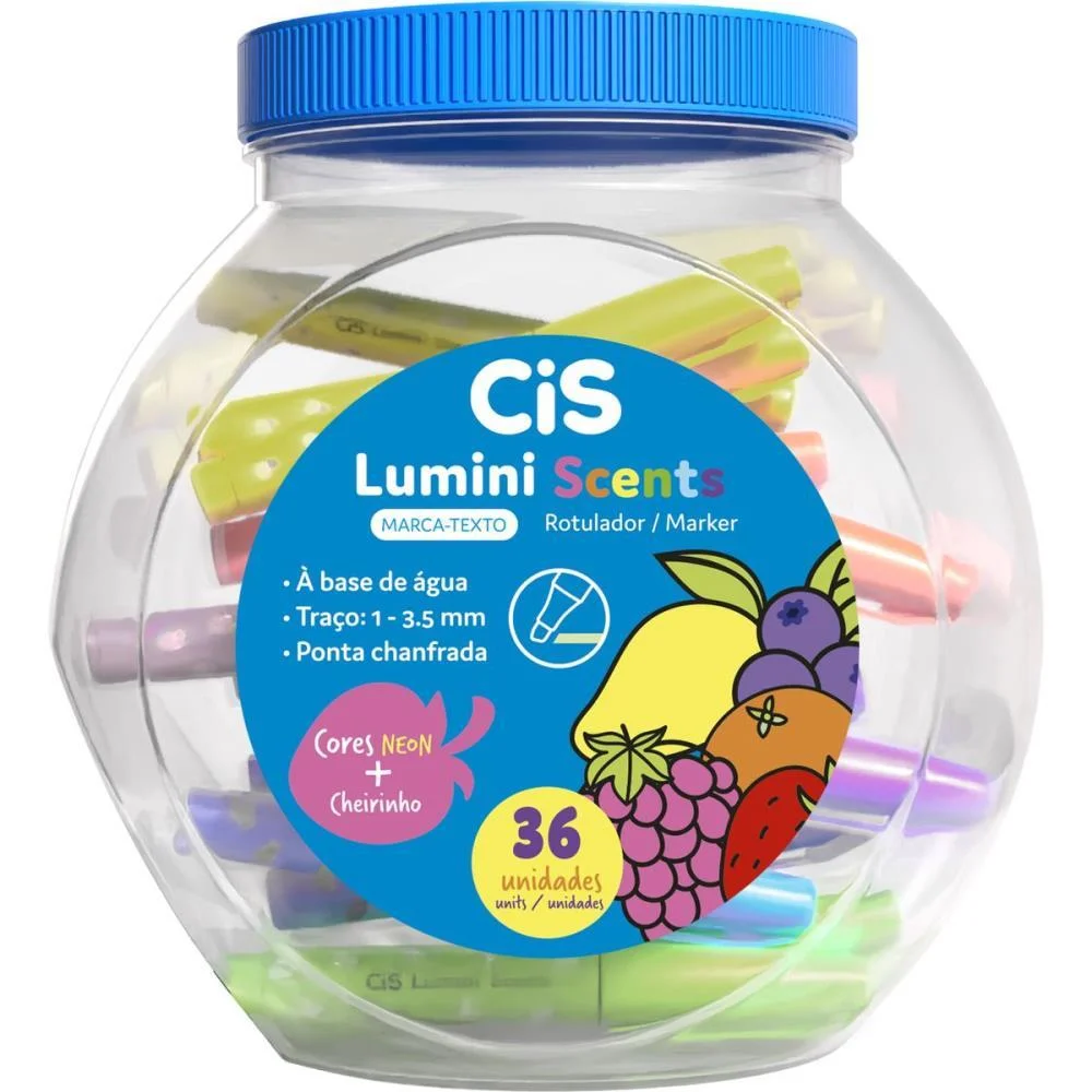 Caneta Marca Texto Cis Lumini Scents Mini Neon (S Sertic (Pote-36) - imagem 2