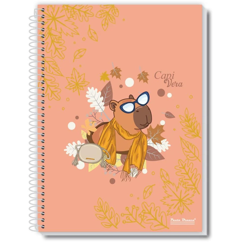 Caderno 10X1 Capa Dura Capivera 160Fls. Pauta Branca (Pct.c/02) - imagem 5