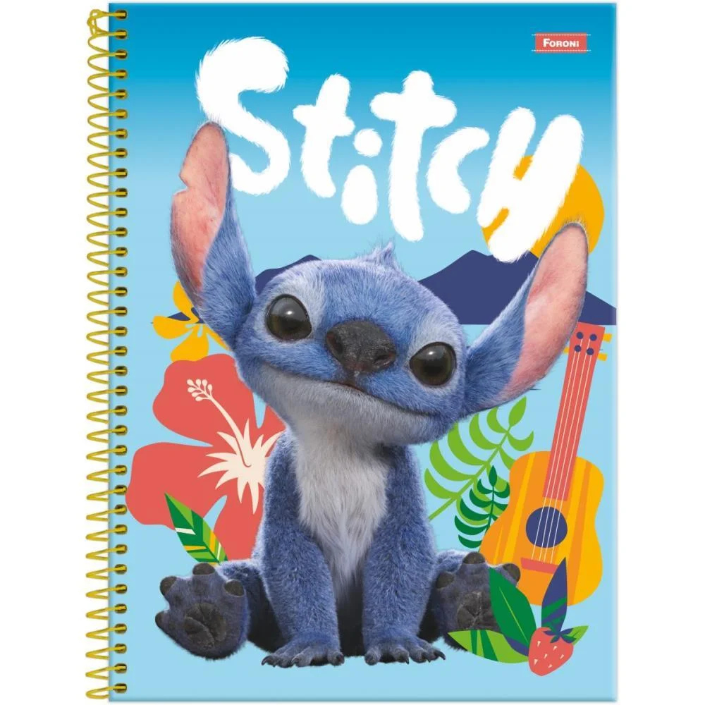 Caderno 10X1 Capa Dura Stitch Movie 160F Foroni (Pct.c/04) - imagem 5
