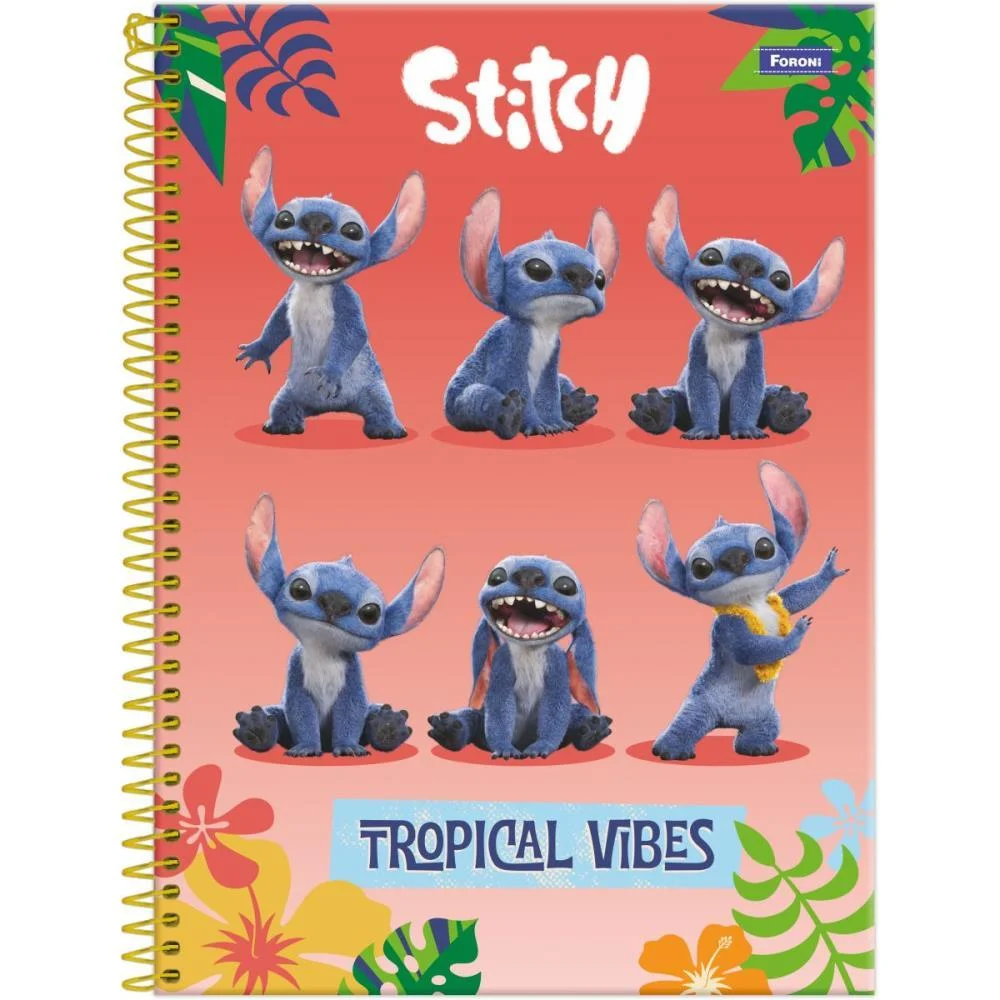 Caderno 10X1 Capa Dura Stitch Movie 160F Foroni (Pct.c/04) - imagem 6