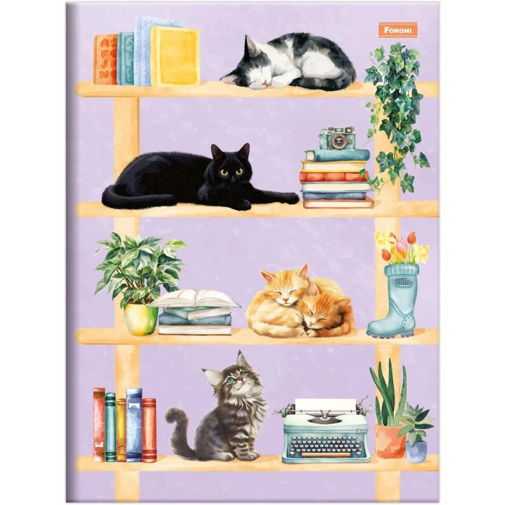Caderno Brochura Pequeno Capa Dura Furfriends 80F Foroni (Pct.c/05) - imagem 5