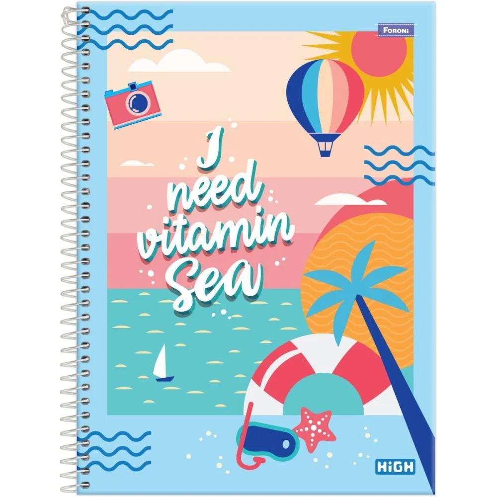 Caderno 12X1 Capa Dura High Feminino 192F Foroni (Pct.c/04) - imagem 5