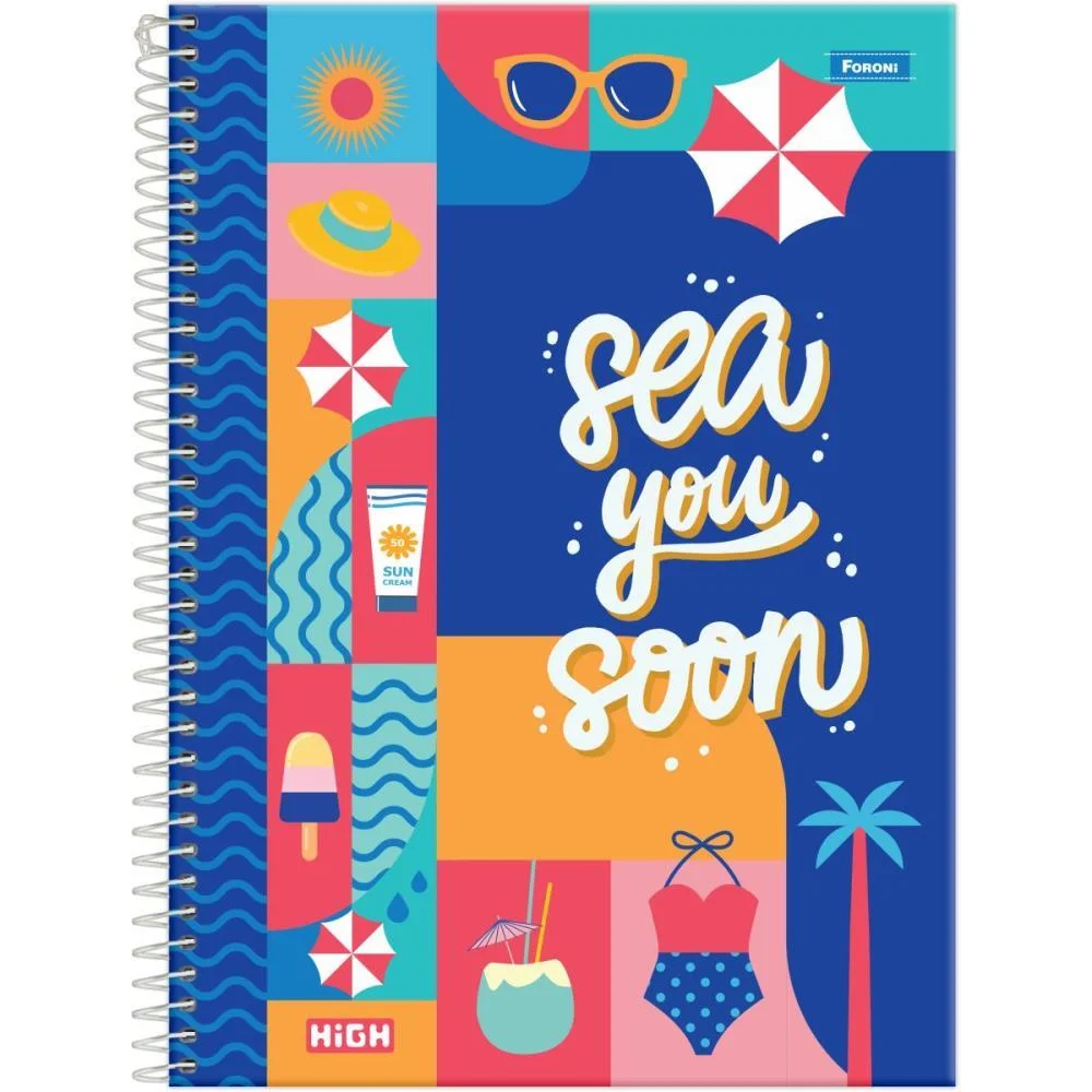 Caderno 15X1 Capa Dura High Feminino 240F Foroni (Pct.c/02) - imagem 5