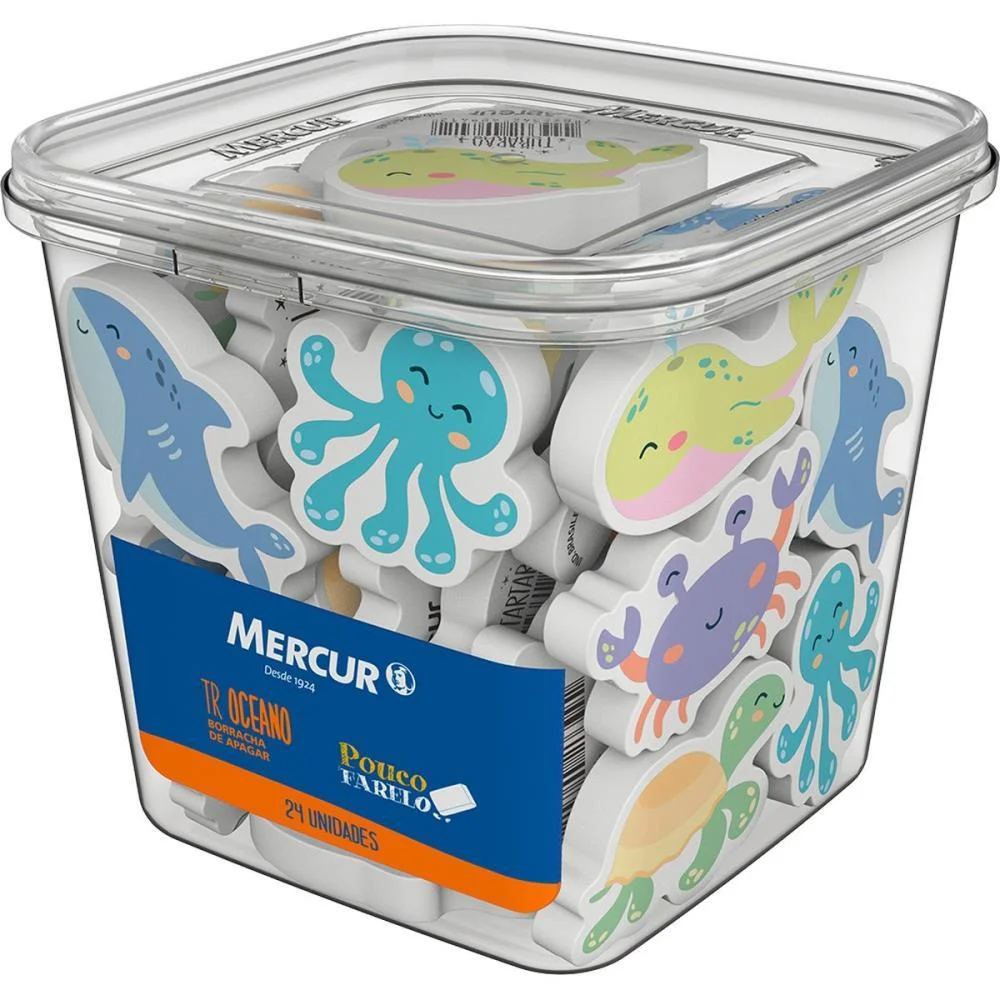 Borracha Decorada Tr Oceano Mercur (Pote-24) - imagem 3