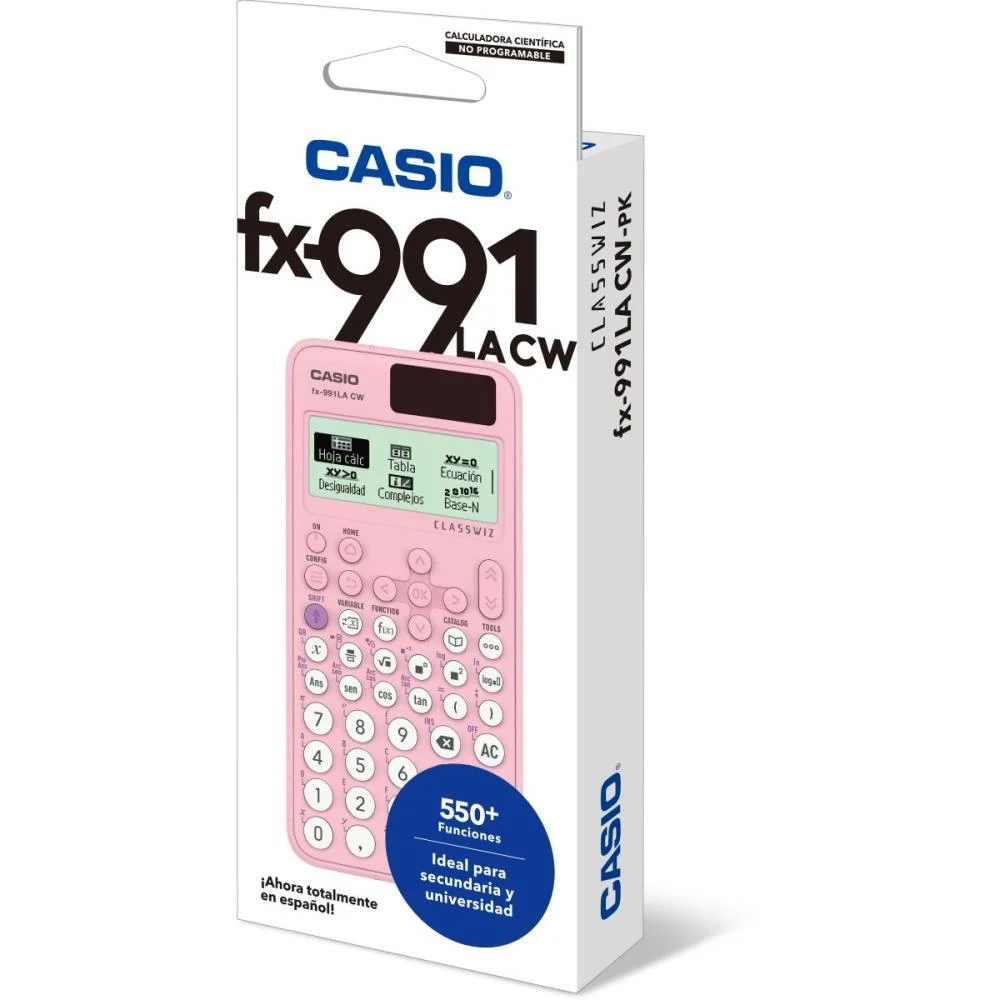 Calculadora Cientifica Fx991 Lacw-Pk 550 Funcoes Rosa Casio - imagem 4