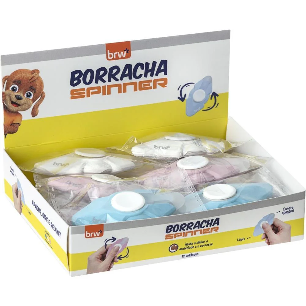 Borracha Colorida Borracha Spinner 3 Cores (S) Brw C/ 12 Unidades - imagem 2