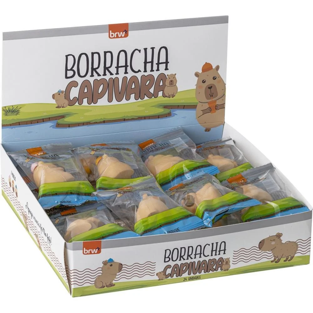 Borracha Decorada Borracha Capivara 3Modelos (S) Brw C/ 24 Unidades - imagem 7