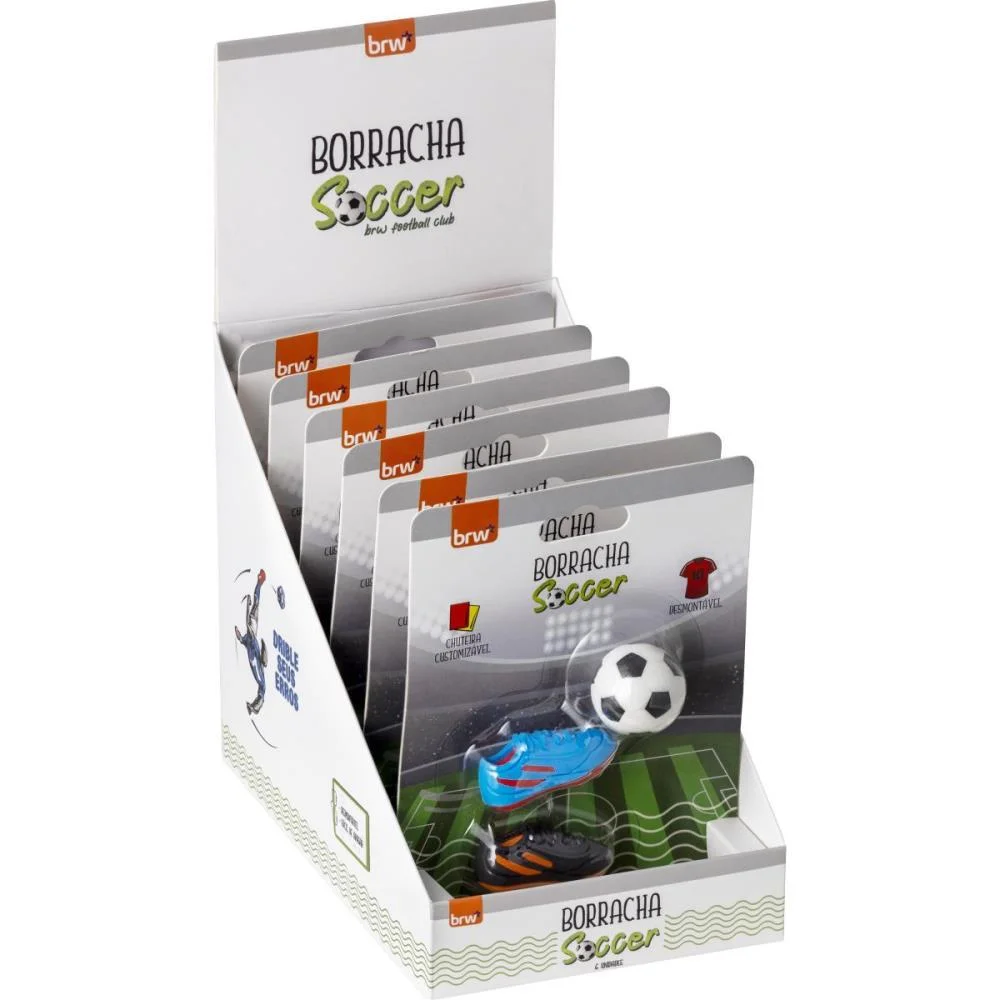 Borracha Decorada Borracha Soccer Brw C/ 6 Unidades - imagem 2