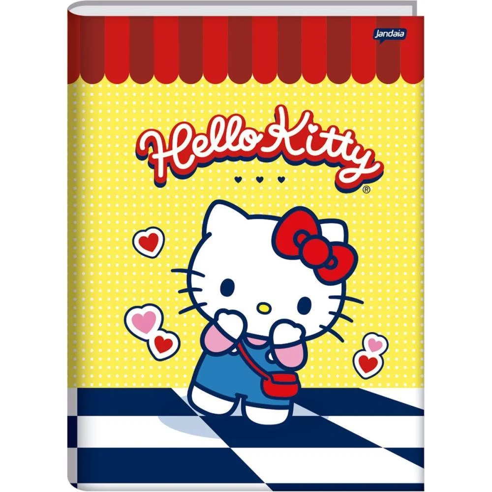 Caderno Brochura Pequeno Capa Dura Hello Kitty 80Fls. Jandaia (Pct.c/05) - imagem 5