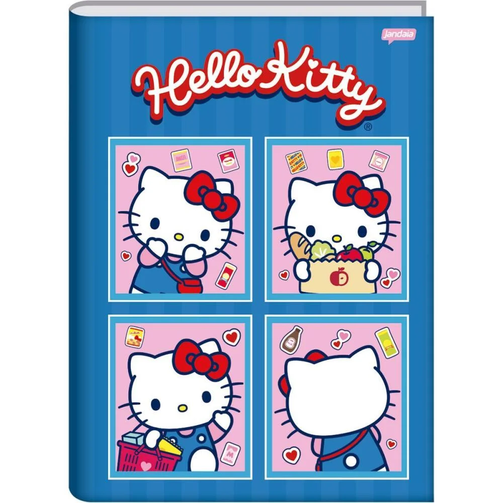 Caderno Brochura Pequeno Capa Dura Hello Kitty 80Fls. Jandaia (Pct.c/05) - imagem 6