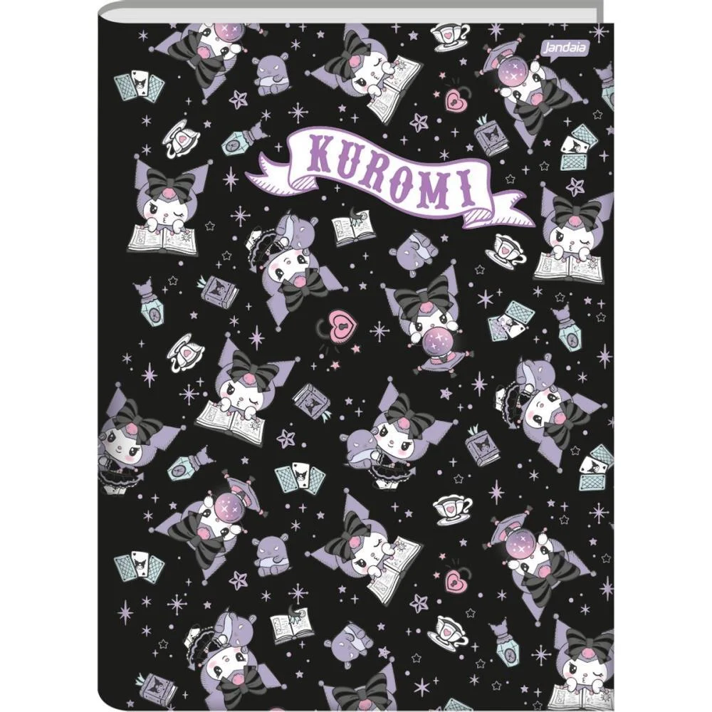 Caderno Brochura Pequeno Capa Dura Kuromi 80Fls. Jandaia (Pct.c/05) - imagem 4