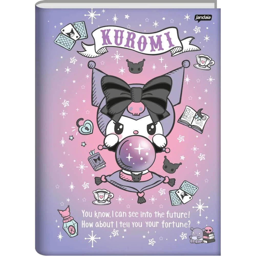 Caderno Brochura Pequeno Capa Dura Kuromi 80Fls. Jandaia (Pct.c/05) - imagem 5
