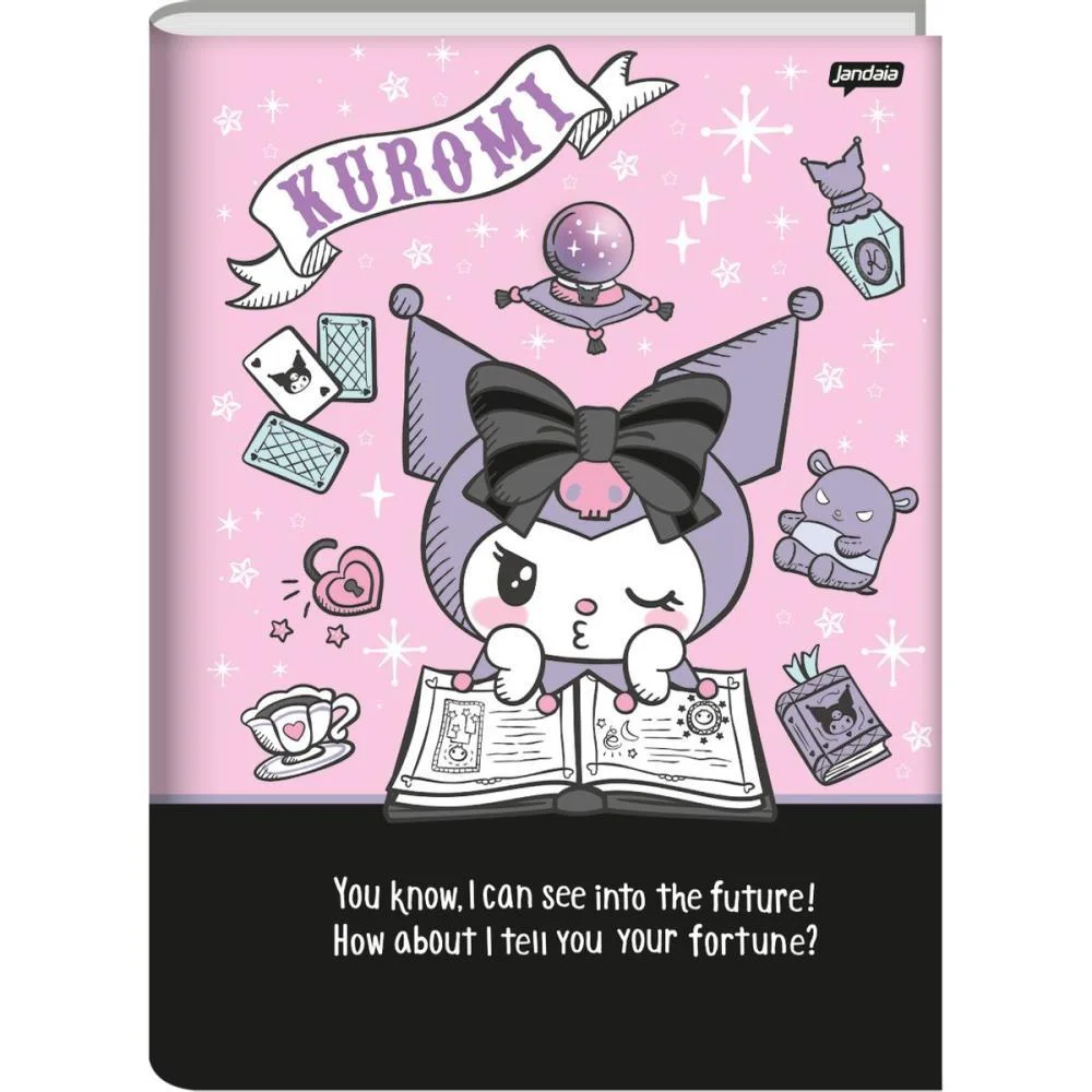 Caderno Brochura Pequeno Capa Dura Kuromi 80Fls. Jandaia (Pct.c/05) - imagem 6