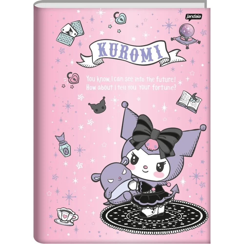 Caderno Brochura Pequeno Capa Dura Kuromi 80Fls. Jandaia (Pct.c/05) - imagem 7