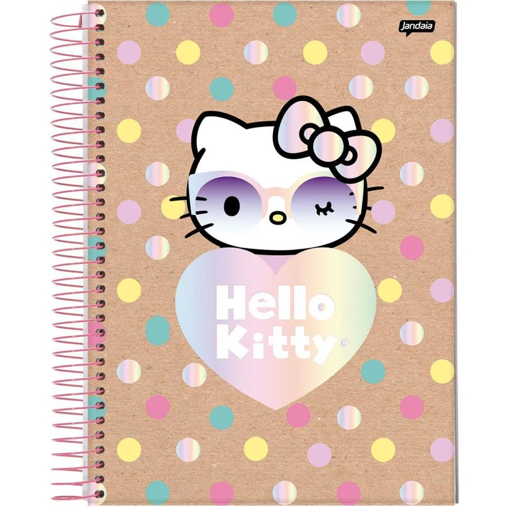Caderno 01X1 Capa Dura Hello Kitty Kraft 80Fls I.a Jandaia (Pct.c/04) - imagem 7